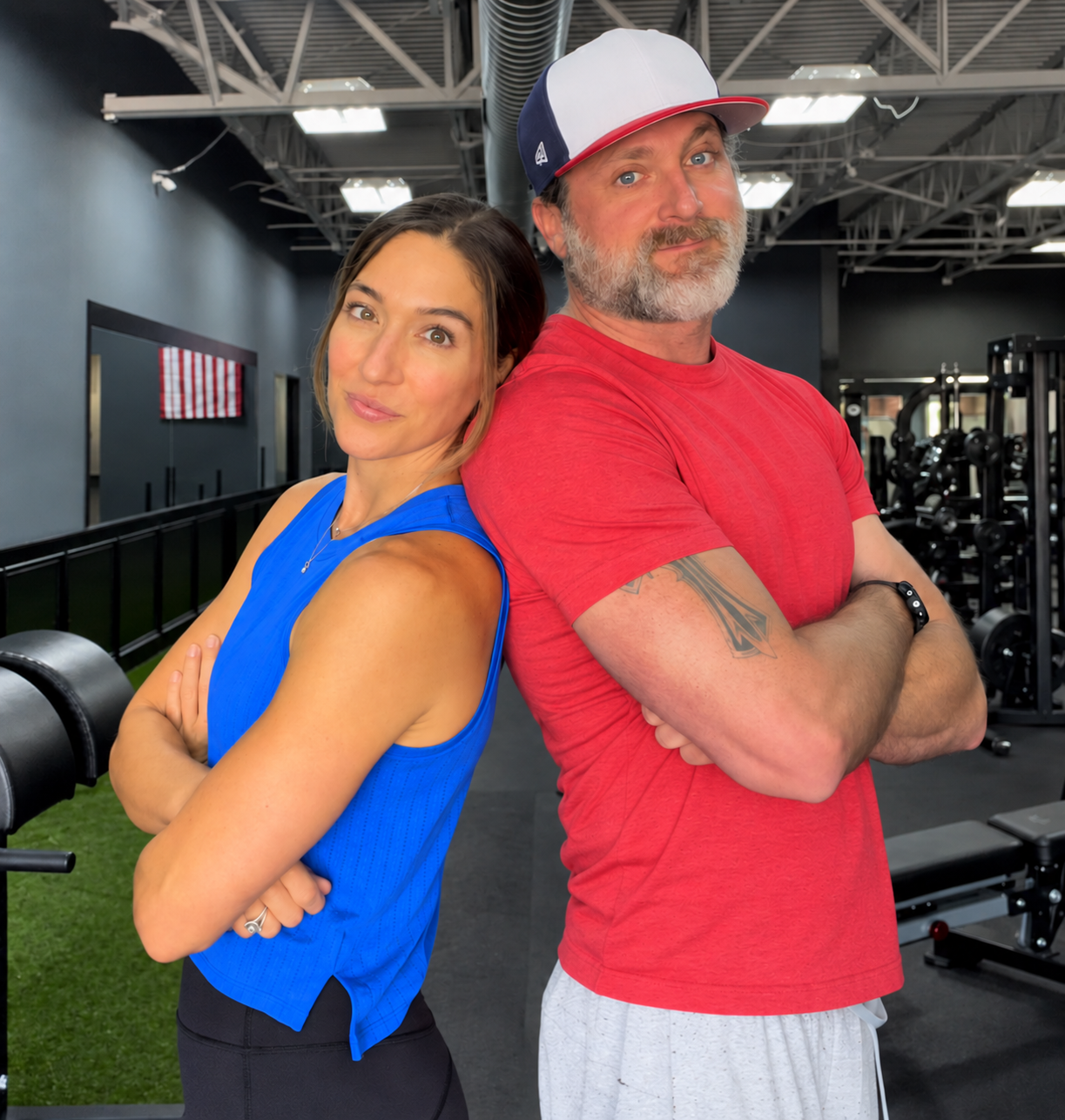 Exact Fitness owners Rachel and Kyle in the gym